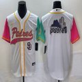 Nike San Diego Padres blank white red majestic baseball jerseys city version 03