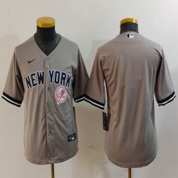 Youth Nike New York Yankees gray majestic baseball Jersey 02