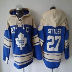 Toronto Maple Leafs #27 Sittler Blue ice hockey Hooded Sweatshirt