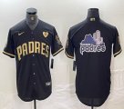 Nike San Diego Padres blank black gold majestic baseball jerseys 01