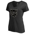 Women's Sacramento Kings Fanatics Branded Black Plus Size Cloak Camo V-Neck T-Shirt