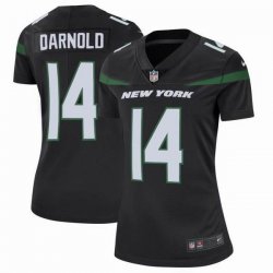 Women Nike New York Jets #14 Sam Darnold black Color Rush Limited Jersey-BD