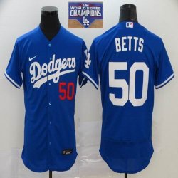 Los Angeles Dodgers Mookie Betts Nike blue 2020 Away Official Authentic Player Jersey 2020 Dodger World Series Champions