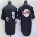 Nike San Diego Padres blank black majestic mlb Jerseys Joint name 05