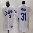 New Los Angeles Dodgers #31 Mike Piazza white Flexbase Authentic Collection Jersey 02