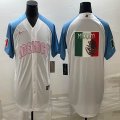 2023 World Cup Mexico blank white skyblue majestic baseball jerseys