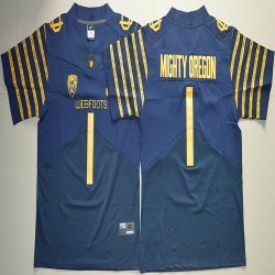 2016 Oregon Ducks Spring Game Mighty Oregon 1 Weebfoot 100th Rose Bowl Game Elite Jersey - Navy