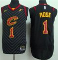 Nike Cleveland Cavaliers #1 Derrick Rose black nba basketball jersey-lt