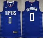 Nike Los Angeles Clippers #0 Russell Westbrook blue nba jerseys -TY