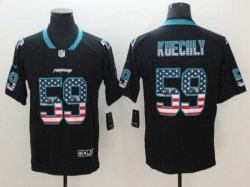 Nike Carolina Panthers luke kuechly #59 black usa flag Color Rush Limited Jersey