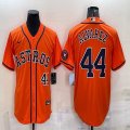 Nike Houston Astros #44 Yordan Alvarez orange baseball jerseys-BD