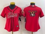 Youth San Francisco 49ers blank red baseball jerseys Joint name-BD 01