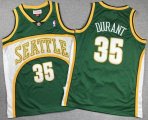 Youth Seattle Supersonic #35 Kevin Durant green white throwback NBA Basketball Jersey-XD