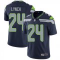 Seattle Seahawks 24# Marshawn Lynch blue Color Rush Limited Jersey