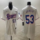 Nike Texas Rangers #53 Adolis Garcia white majestic baseball jerseys-BD 02