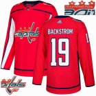 Custom Adidas Washington Capitals Nicklas Backstrom #19 red hockey jersey Champion version