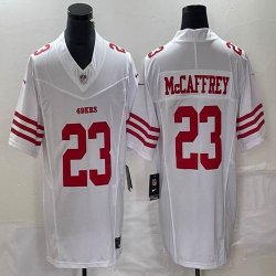 Nike San Francisco 49ers #23 Christian McCaffrey white Nike Vapor F.U.S.E. Limited Jersey 03