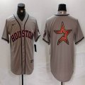 Nike Houston Astros blank grey majestic baseball jerseys-BD 03