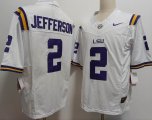 LSU Tigers #2 Justin Jefferson white college football jerszeys-XST