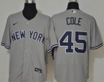 Nike New York Yankees #45 Gerrit Cole gray Flexbase Authentic Collection Jersey-WL