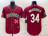 2023 World Cup Mexico #34 Fernando Valenzuela red blank majestic baseball jerseys 25