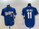 Nike Los Angeles Dodgers #11 Miguel Rojas blue majestic baseball jerseys 02