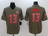 Nike Buccaneers #13 Mike Evans green USA flag Color Rush Limited Jersey