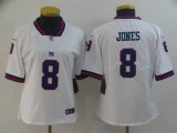 Women Nike New York Giants #8 Daniel Jones white Color Rush Limited Jersey