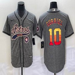 Nike Houston Astros #10 Yuli Gurriel Hemp grey majestic baseball jerseys Joint name -BD 04