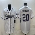 Nike Dallas Cowboys #20 Tony Pollard white baseball jerseys Joint name-BD