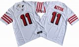 San Francisco 49ers 11# Brandon Aiyuk white throwback Nike Vapor F.U.S.E. Limited Jersey 03