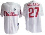 Philadephia Phillis 27# Polanco White MLB jersey