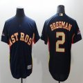 Nike Houston Astros #2 Alex Bregman dark blue baseball jerseys with Majestic MLB World Series patch