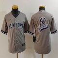 Women Nike New York Yankees gray majestic baseball Jersey 05