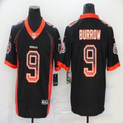 Nike Cincinnati Bengals #9 Joe Burrow black drift Color Rush Limited Jersey