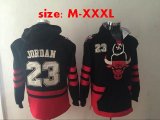 2017 Chicago Bulls #23 Michael Jordan red black nba Hooded Sweatshirt