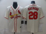 St. Louis Cardinals Nolan Arenado Beige majestic baseball Jersey-BD