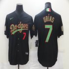 Custom Nike Los Angeles Dodgers #7 Julio Urias black majestic baseball jerseys 2020 World Series-BD