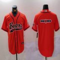 Nike Chicago Bears blank orange baseball jerseys Joint Name 02