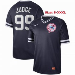 Nike New York Yankees #99 Aaron Judge blue throwback baseball jerseys