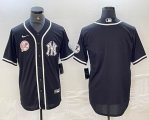 Nike New York Yankees blank black majestic baseball Jersey Joint name 02