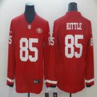 49ers #85 George Kittle nike red Color Rush Limited Jersey with long sleeves