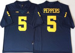 Jordan Brand Michigan Wolverines Jabrill Peppers 5 blue College Football limited jersey-PNS