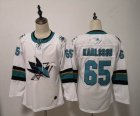 Women Adidas San Jose Sharks #65 Erik Karlsson white Ice Hockey Jersey