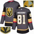 Custom Adidas Vegas Golden Knights #81 Jonathan Marchessault gray hockey Jersey Champion version