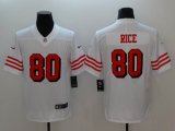 Nike 49ers #80 Jerry Rice White Color Rush Limited Jersey