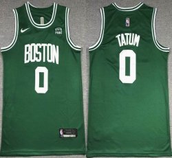 Youth Nike Boston Celtics #0 Jayson Tatum green nba basketball jerseys Hot press font