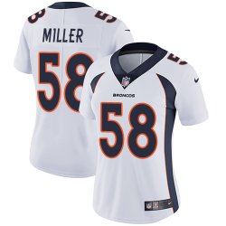 Women Denver Broncos #58 Von Miller Nike white Color Rush Limited Jersey