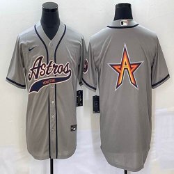 Nike Houston Astros blank gray majestic baseball jerseys Joint name -BD