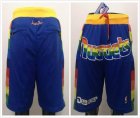 Denver Nuggets blue nba shorts with pocket